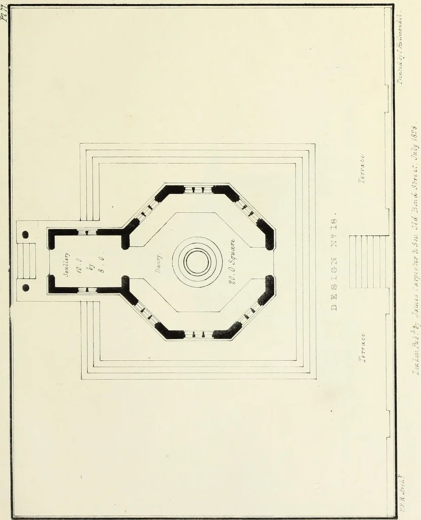 An illustration from Rural architecture : being a series of designs for ornamental cottages, 1828, leaf 206