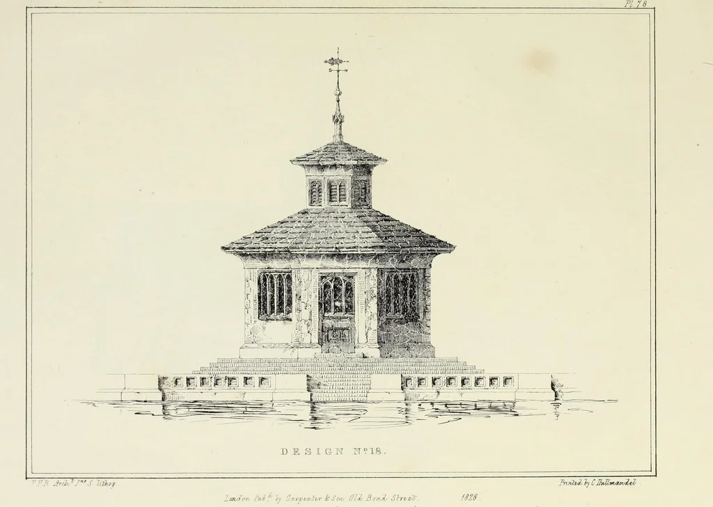 An illustration from Rural architecture : being a series of designs for ornamental cottages, 1828, leaf 208