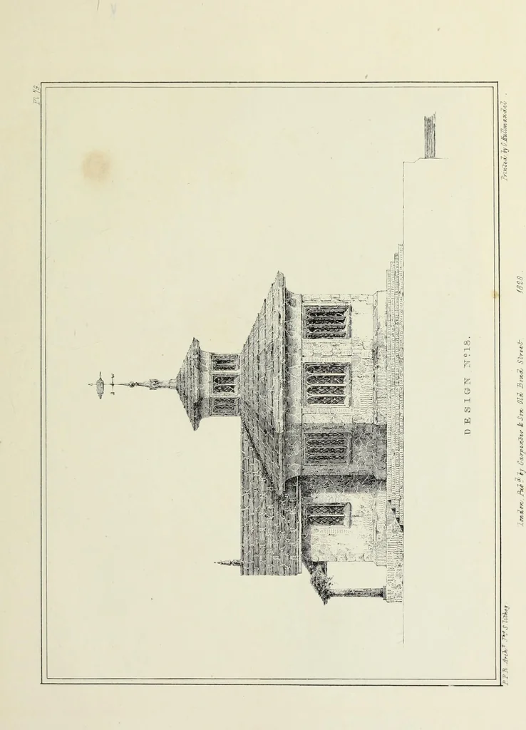 An illustration from Rural architecture : being a series of designs for ornamental cottages, 1828, leaf 210