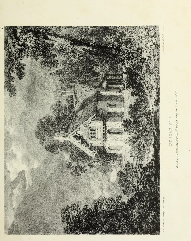 An illustration from Rural architecture : being a series of designs for ornamental cottages, 1828, leaf 22