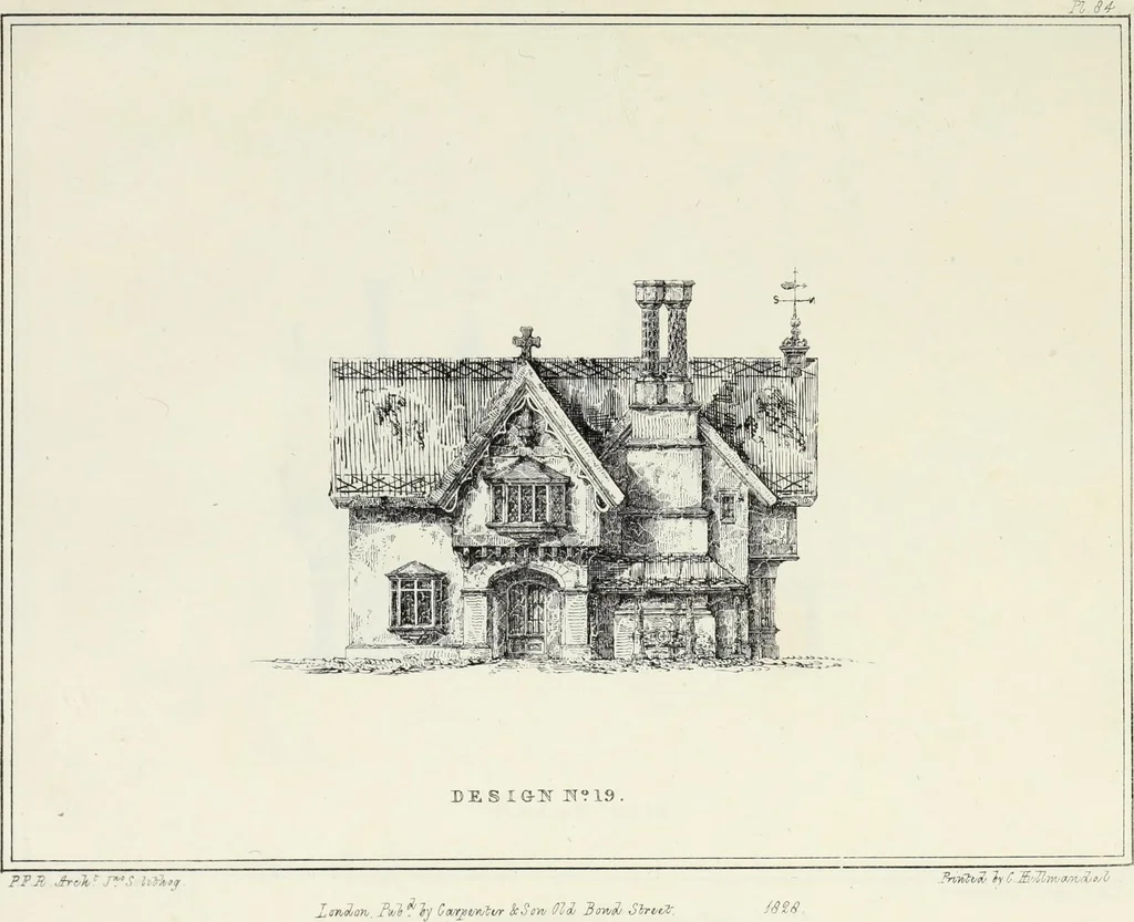 An illustration from Rural architecture : being a series of designs for ornamental cottages, 1828, leaf 224