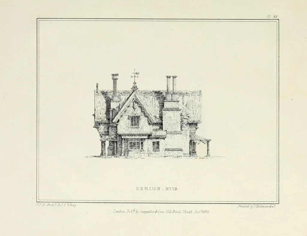 An illustration from Rural architecture : being a series of designs for ornamental cottages, 1828, leaf 226