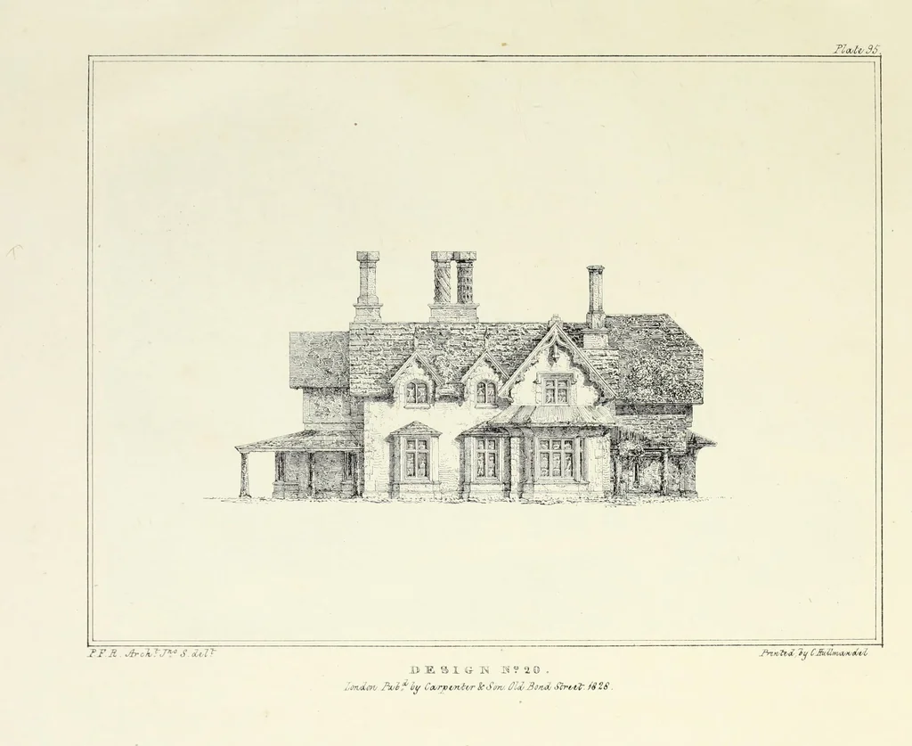 An illustration from Rural architecture : being a series of designs for ornamental cottages, 1828, leaf 248