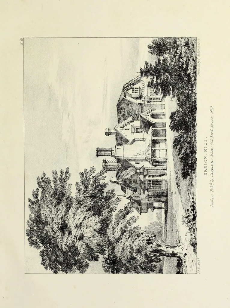 An illustration from Rural architecture : being a series of designs for ornamental cottages, 1828, leaf 250