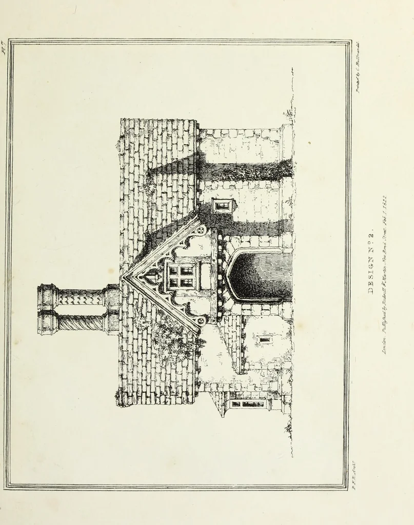 An illustration from Rural architecture : being a series of designs for ornamental cottages, 1828, leaf 30