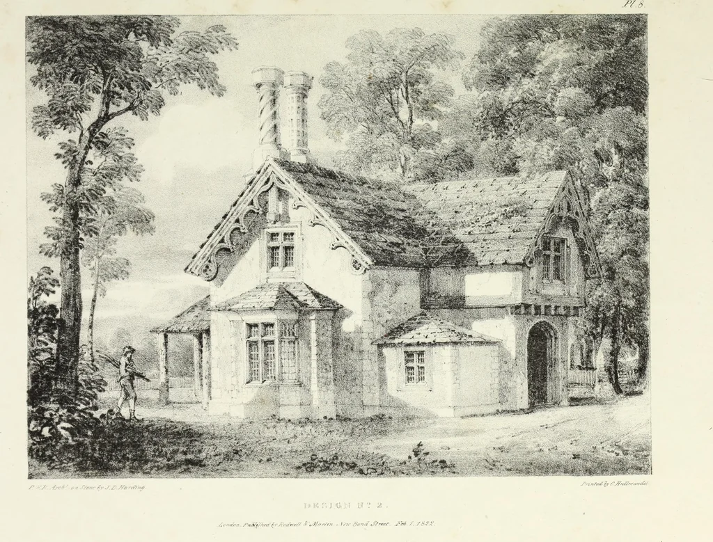 An illustration from Rural architecture : being a series of designs for ornamental cottages, 1828, leaf 32