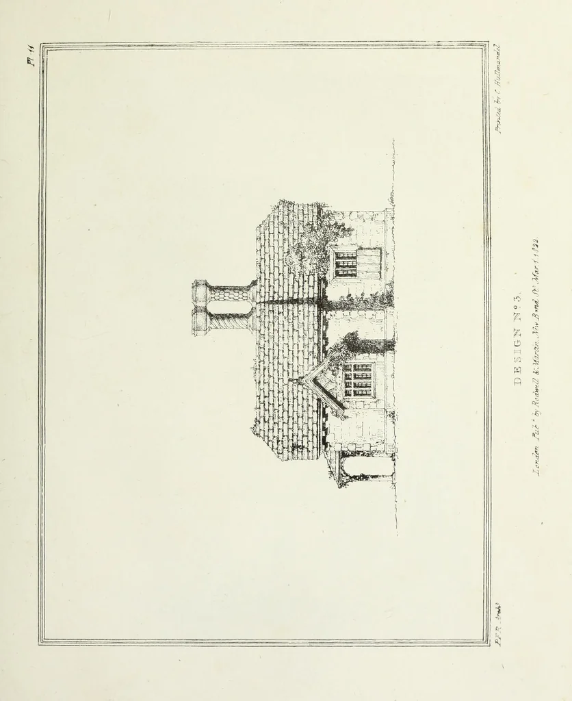 An illustration from Rural architecture : being a series of designs for ornamental cottages, 1828, leaf 40
