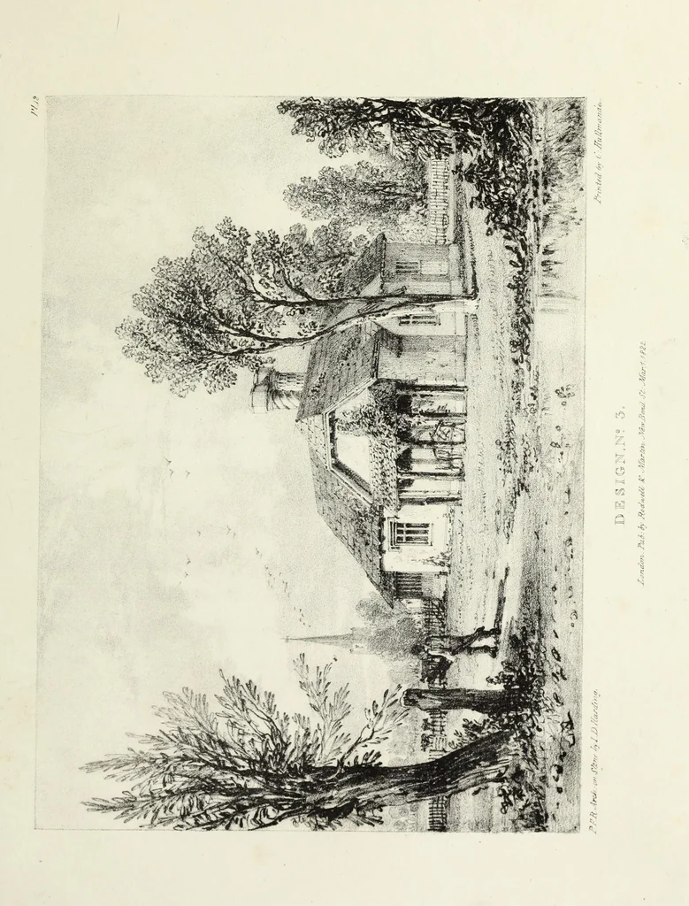 An illustration from Rural architecture : being a series of designs for ornamental cottages, 1828, leaf 42