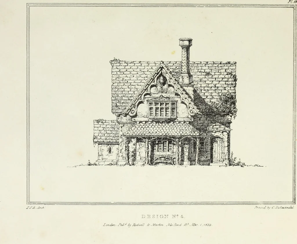 An illustration from Rural architecture : being a series of designs for ornamental cottages, 1828, leaf 50