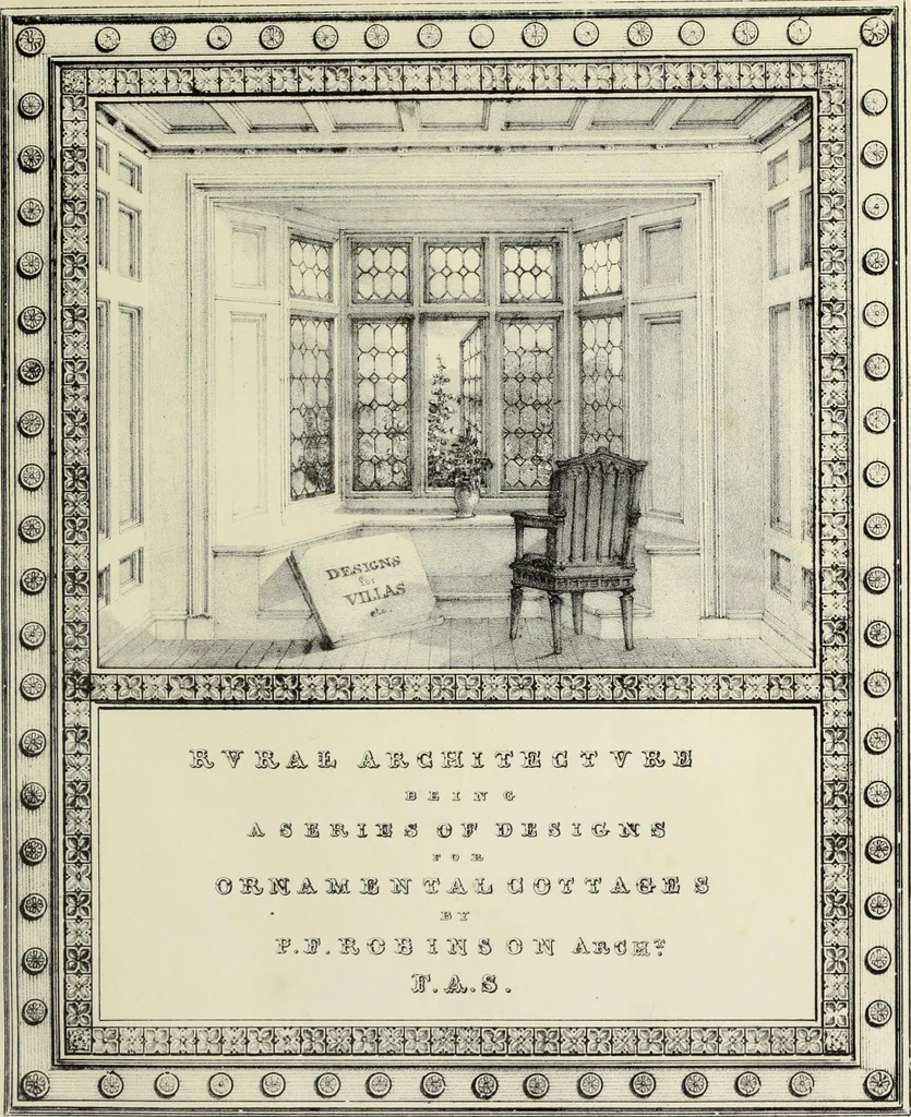 An illustration from Rural architecture : being a series of designs for ornamental cottages, 1828, leaf 6