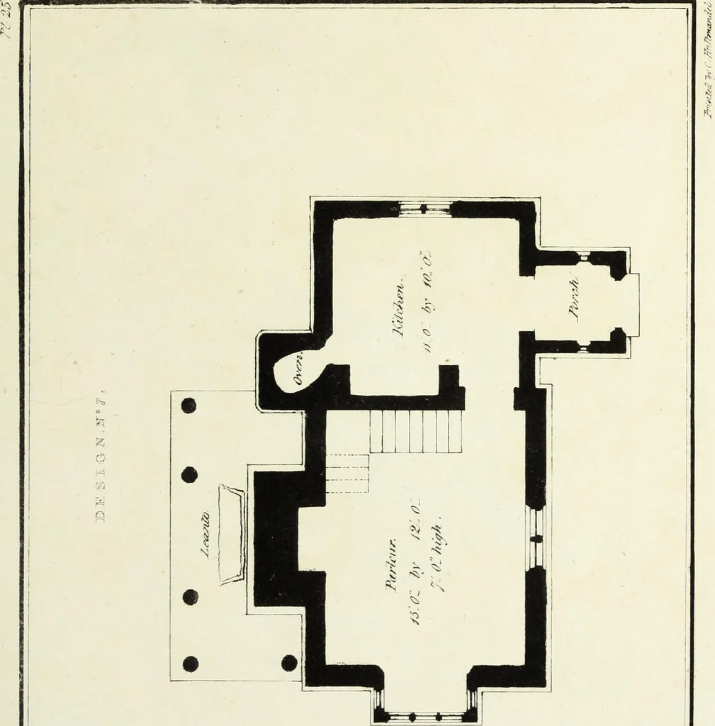 An illustration from Rural architecture : being a series of designs for ornamental cottages, 1828, leaf 76