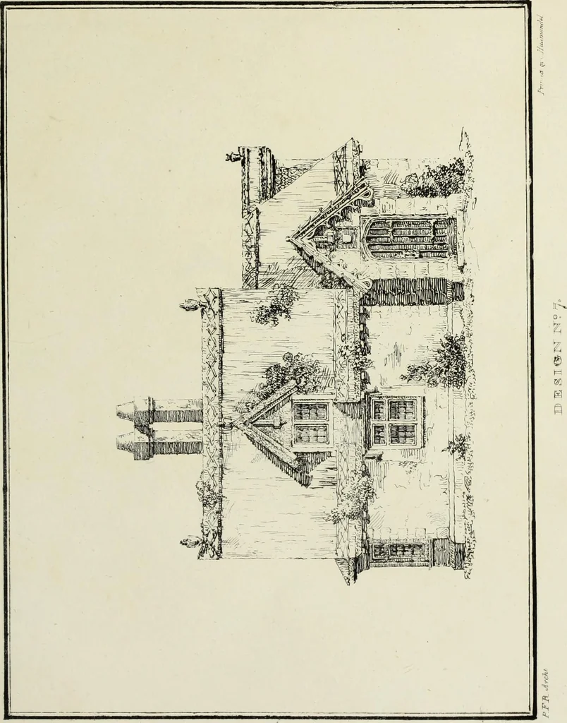An illustration from Rural architecture : being a series of designs for ornamental cottages, 1828, leaf 78