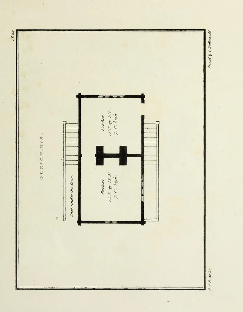 An illustration from Rural architecture : being a series of designs for ornamental cottages, 1828, leaf 86