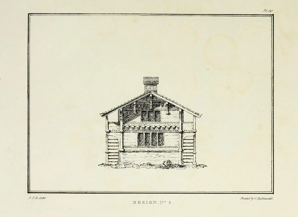 An illustration from Rural architecture : being a series of designs for ornamental cottages, 1828, leaf 88