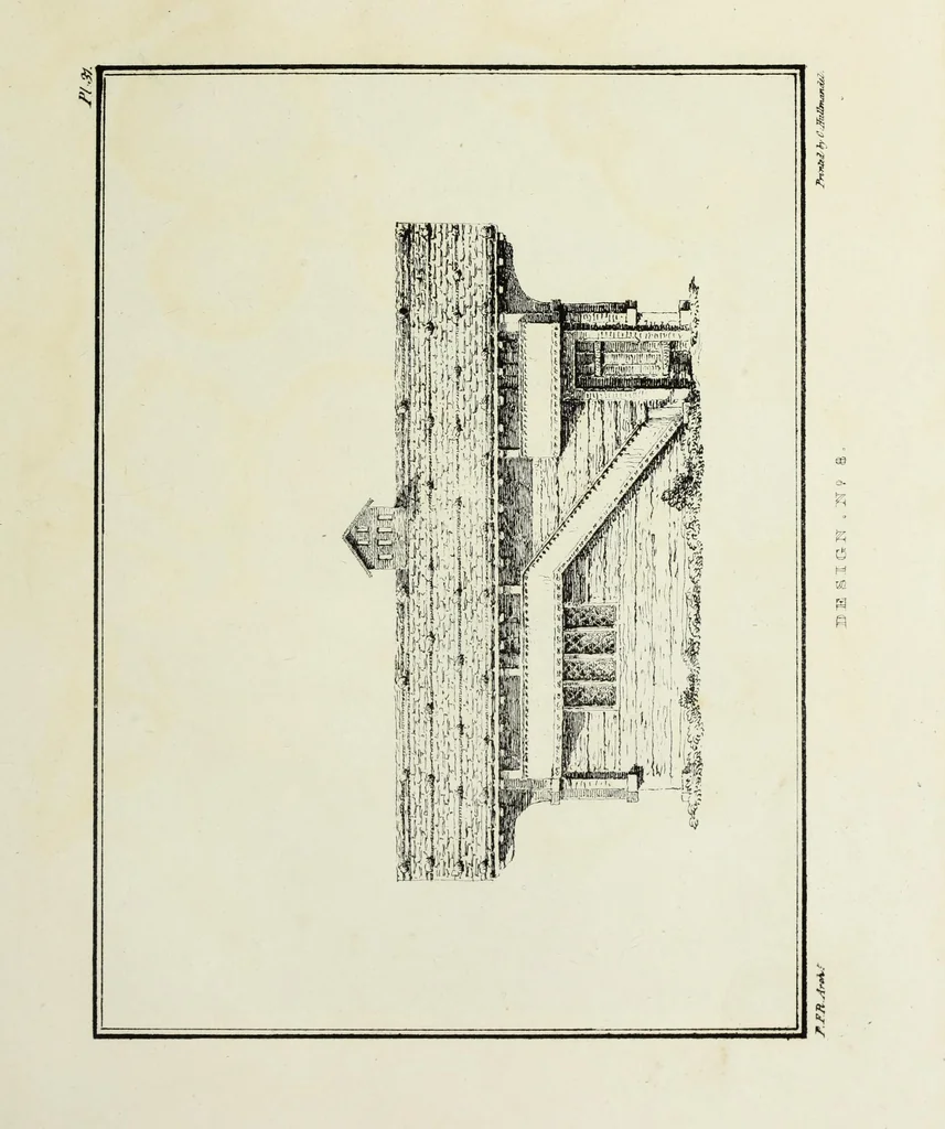 An illustration from Rural architecture : being a series of designs for ornamental cottages, 1828, leaf 90