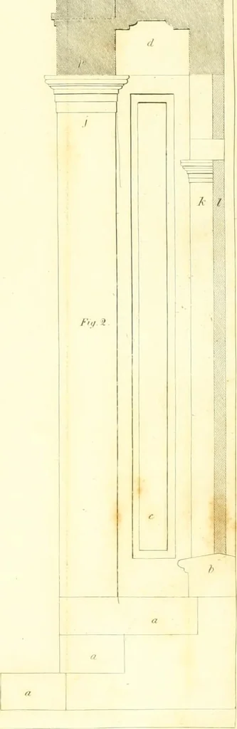 An illustration from Rural architecture: consisting of classic dwellings, Doric, Ionic, Corinthian and Gothic, and details connected with each of the orders; embracing plans, elevations parallel and perspective, specifications, estimates, framing, etc. for private houses and churches. Designed for the United States of America, 1843, leaf 116