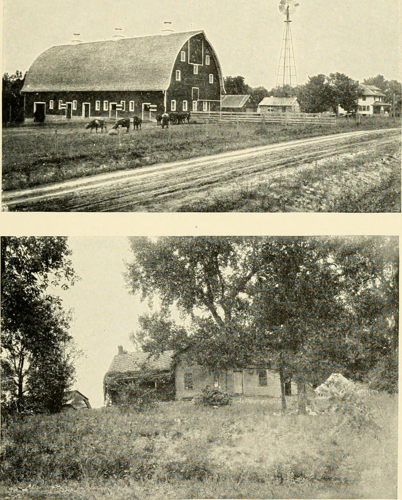 An illustration from Rural church life in the Middle West, as illustrated by Clay County, Iowa, and Jennings County, Indiana, with comparative data from studies of thirty-five middle western counties, 1922, leaf 38