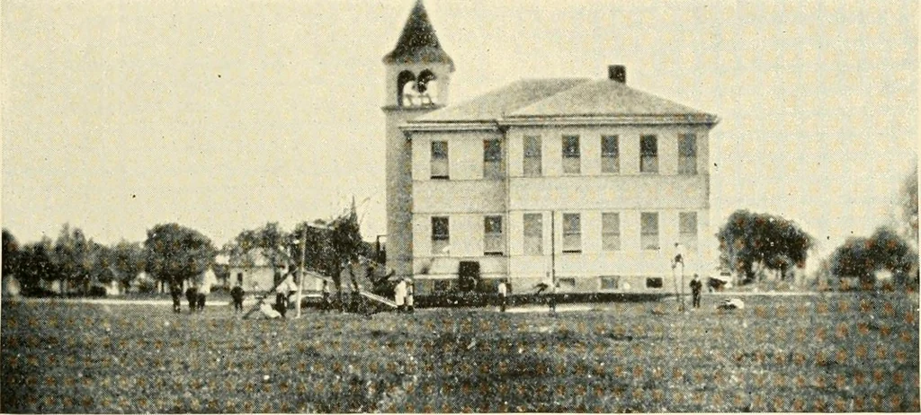 An illustration from Rural church life in the Middle West, as illustrated by Clay County, Iowa, and Jennings County, Indiana, with comparative data from studies of thirty-five middle western counties, 1922, leaf 44