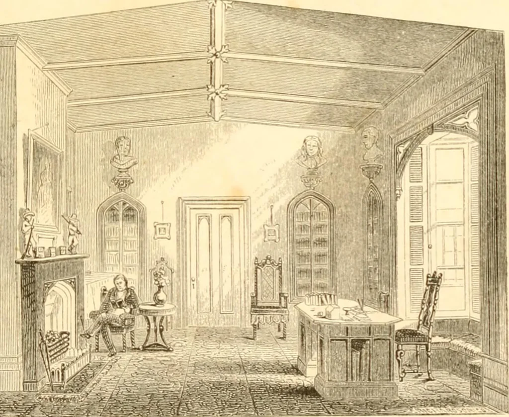 An illustration from Rural essays, 1853, leaf 8