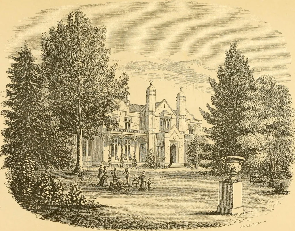 An illustration from Rural essays, 1853, leaf 7
