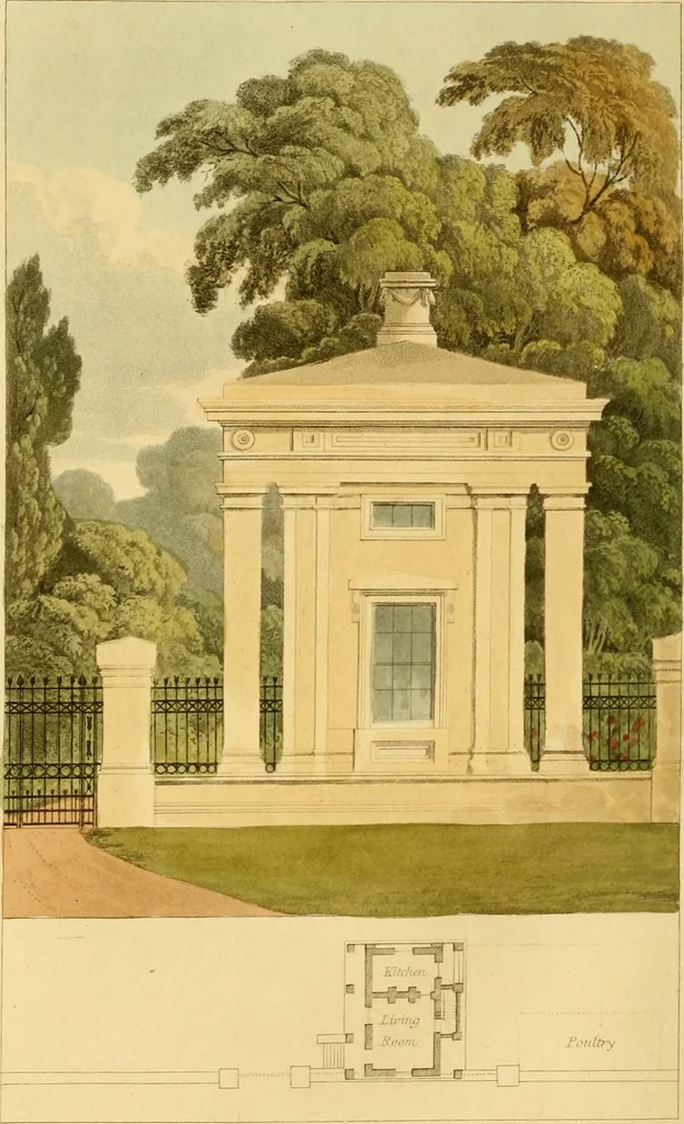 An illustration from Rural residences: consisting of a series of designs for cottages, decorated cottages, small villas, and other ornamental buildings, 1818, leaf 119