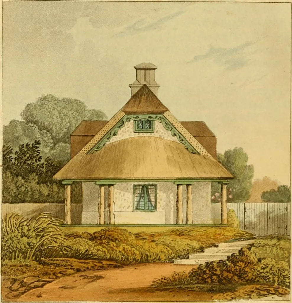 An illustration from Rural residences: consisting of a series of designs for cottages, decorated cottages, small villas, and other ornamental buildings, 1818, leaf 29