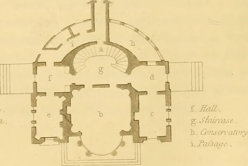 An illustration from Rural residences: consisting of a series of designs for cottages, decorated cottages, small villas, and other ornamental buildings, 1818, leaf 95