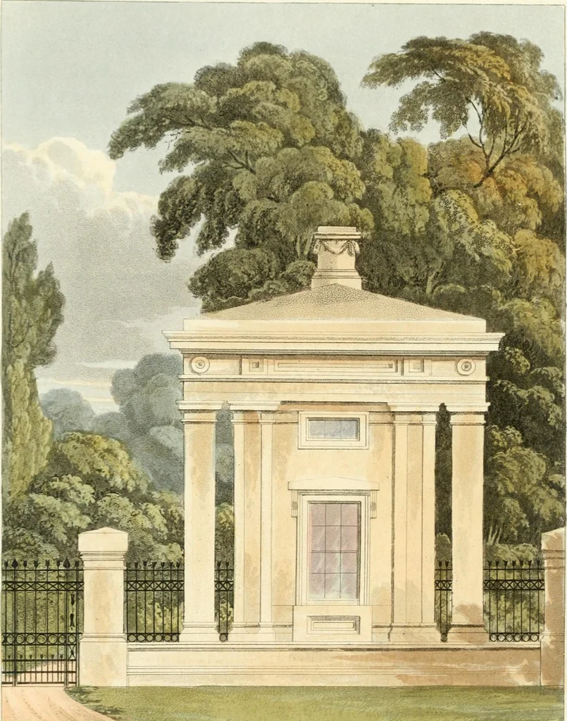 An illustration from Rural residences : a series of designs for cottages, decorated cottages, small villas..., 1818, leaf 117