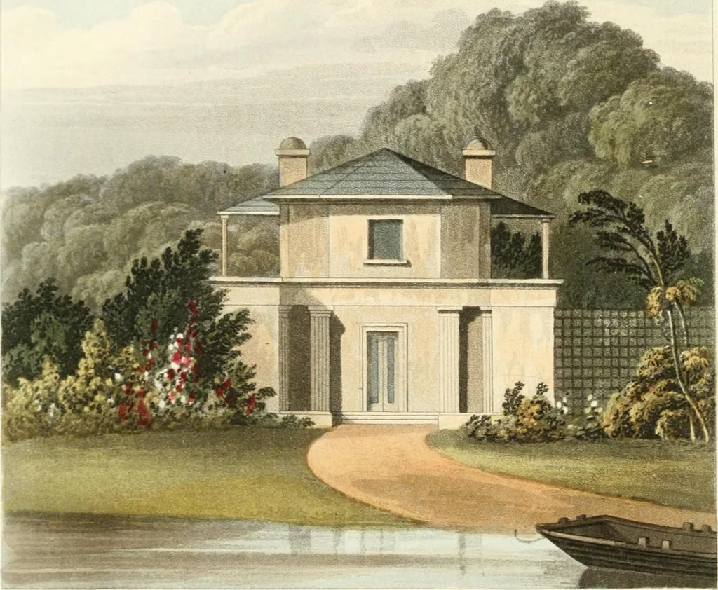 An illustration from Rural residences : a series of designs for cottages, decorated cottages, small villas..., 1818, leaf 139