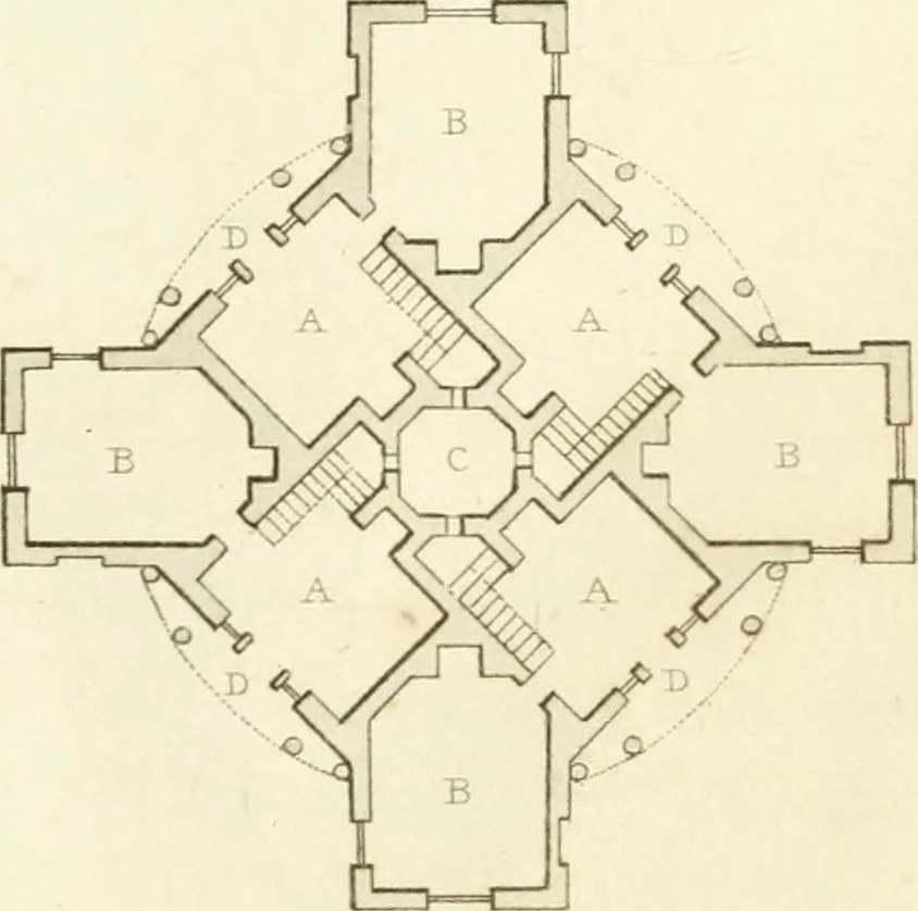 An illustration from Rural residences : a series of designs for cottages, decorated cottages, small villas..., 1818, leaf 15