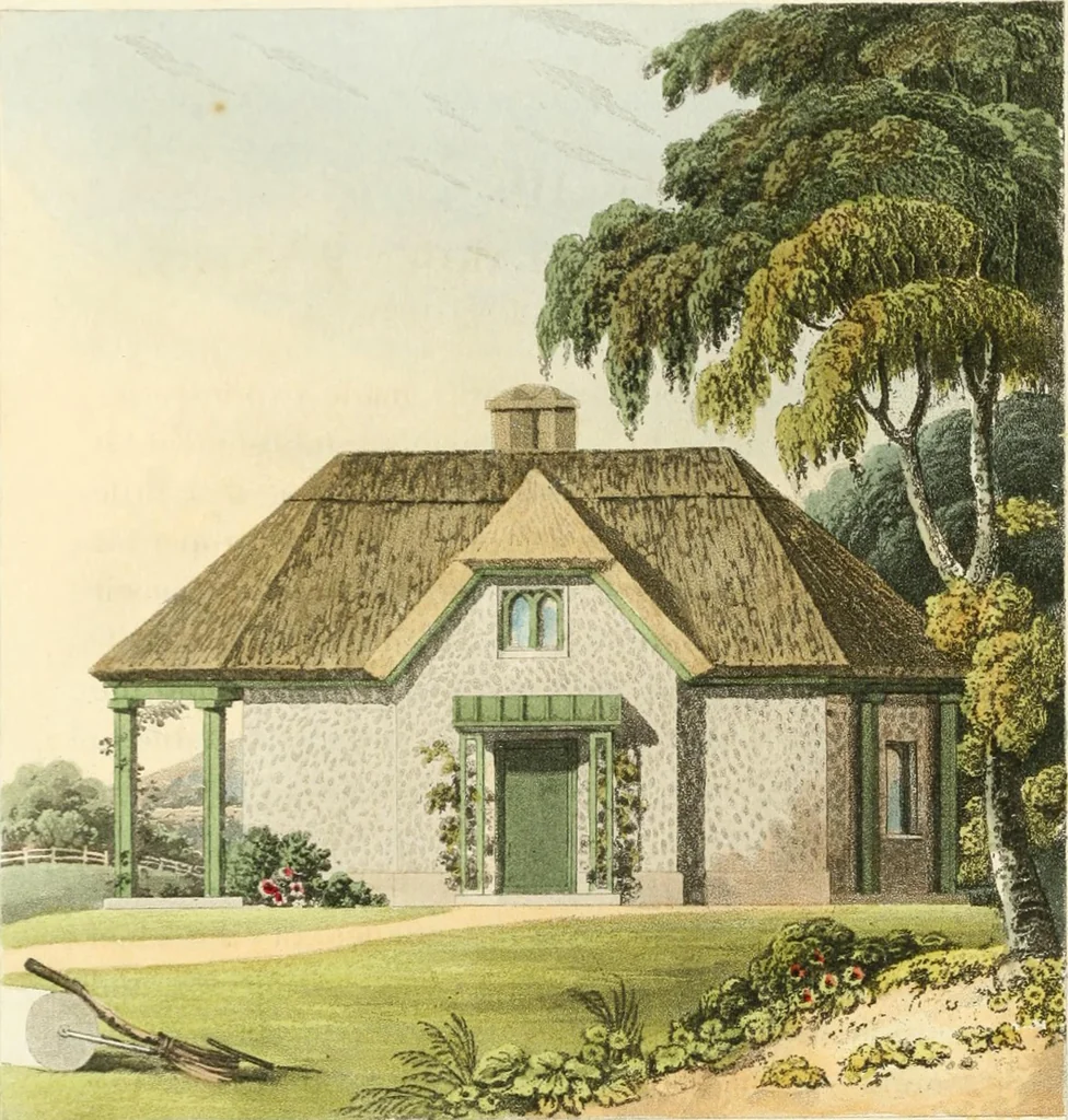An illustration from Rural residences : a series of designs for cottages, decorated cottages, small villas..., 1818, leaf 21