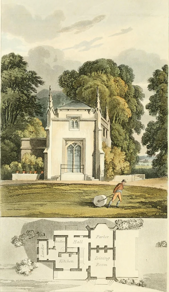An illustration from Rural residences : a series of designs for cottages, decorated cottages, small villas..., 1818, leaf 39
