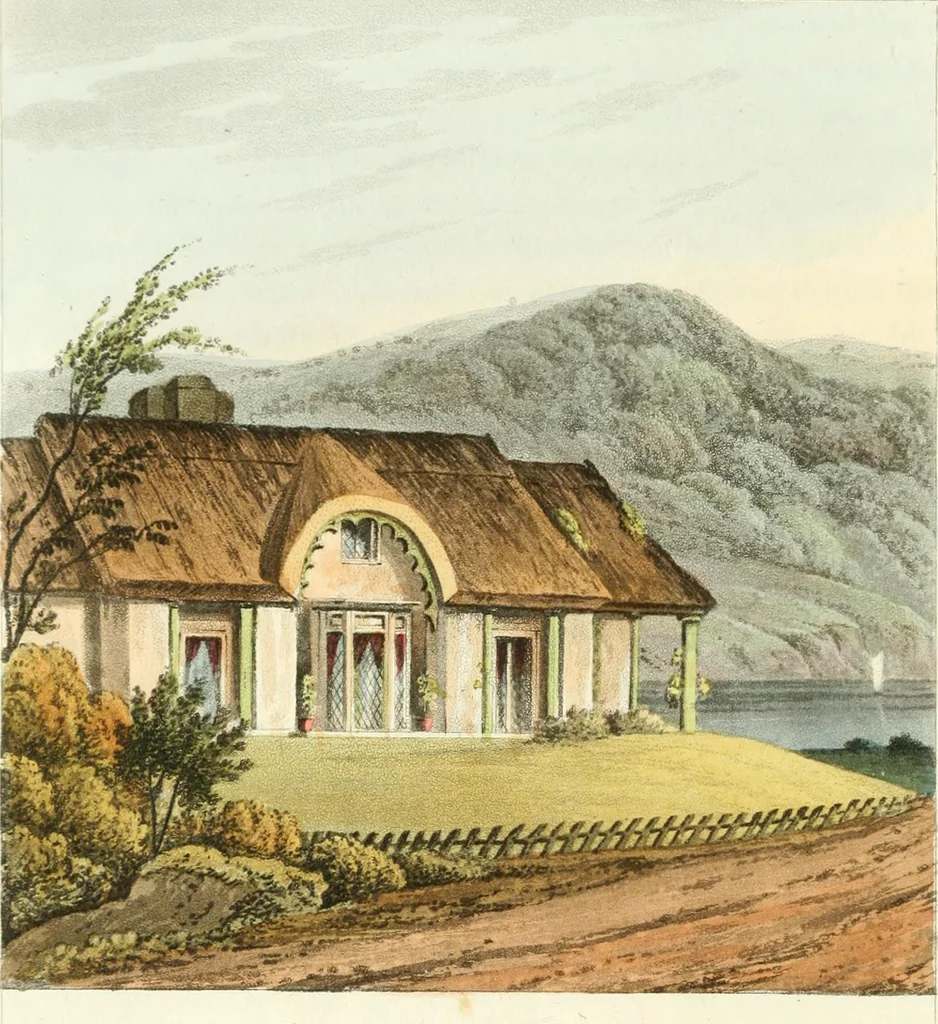 An illustration from Rural residences : a series of designs for cottages, decorated cottages, small villas..., 1818, leaf 75