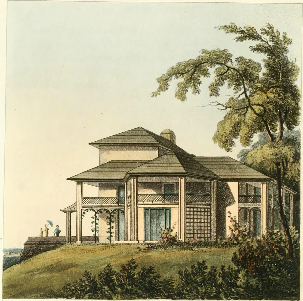 An illustration from Rural residences : a series of designs for cottages, decorated cottages, small villas..., 1818, leaf 81