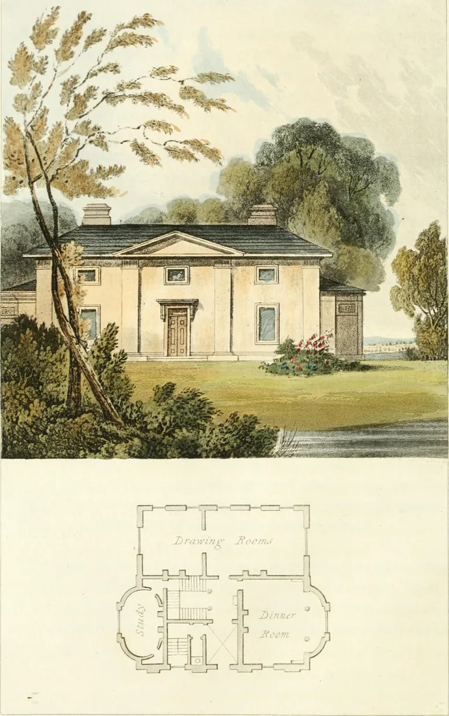 An illustration from Rural residences : a series of designs for cottages, decorated cottages, small villas..., 1818, leaf 99
