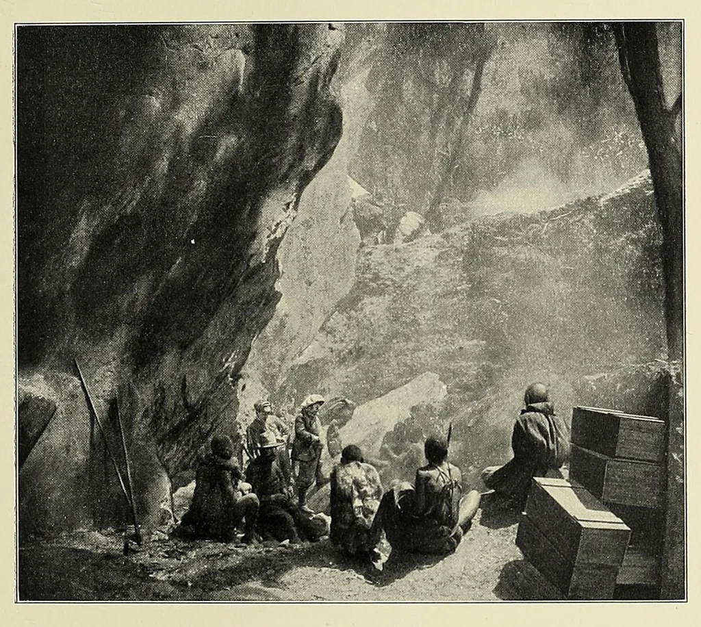An illustration from Ruwenzori : an account of the expedition of Prince Luigi Amedeo of Savoy, duke of the Abruzzi, 1908, leaf 211