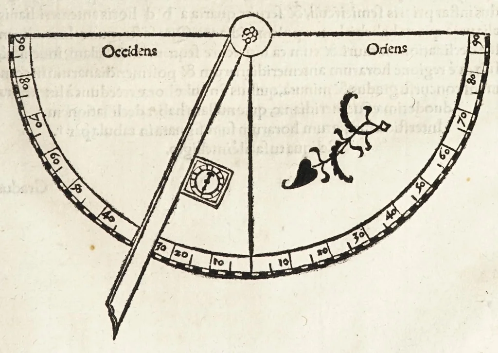 An illustration from Rvdimenta mathematica : haec in duos digeruntur libros, quorum prior geometriae tradit principia seu prima elementa, unà cum rerum & uariarum figurarũ dimensionibus : posterior uerò omnigenum horologiorum docet delineationes, 1551, leaf 119