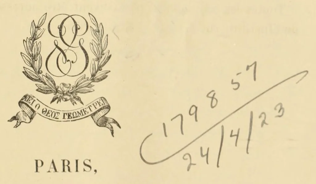 An illustration from Bulletin des sciences mathématiques, 1870, leaf 9