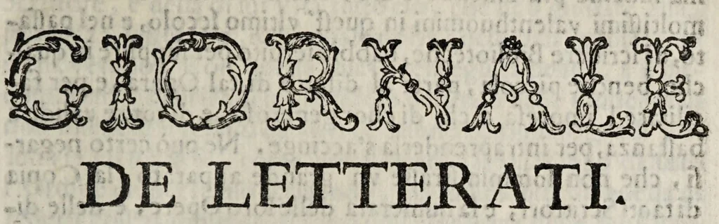 An illustration from Giornale de letterati del M.DC.XCII [etc.] e primo di Modona. 1692, 1692, leaf 437