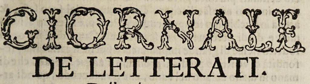 An illustration from Giornale de letterati del M.DC.XCII [etc.] e primo di Modona. 1692, 1692, leaf 49