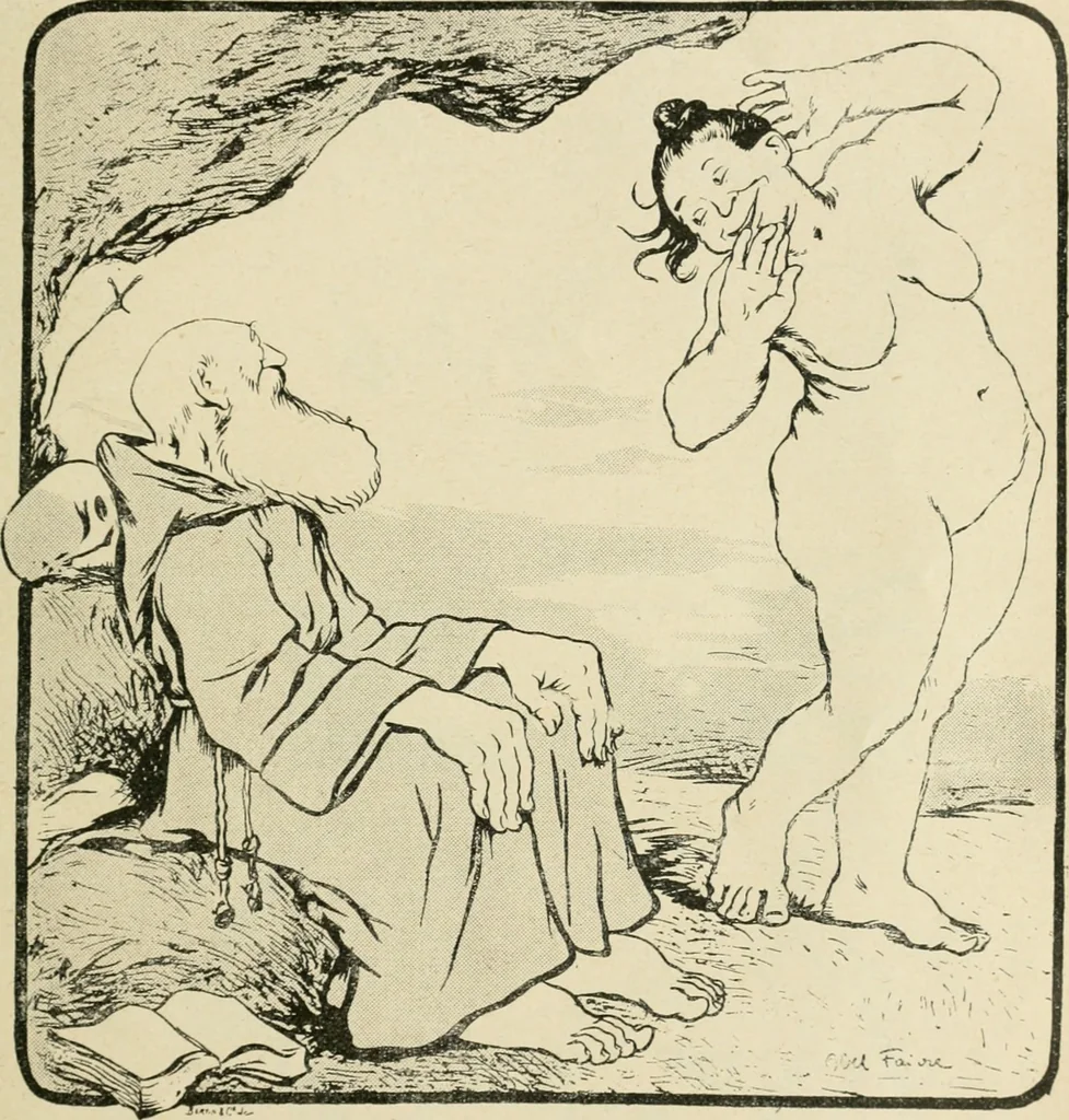 An illustration from Les maîtres humoristes, les meilleurs dessins, les meilleures legendes, 1905, leaf 108