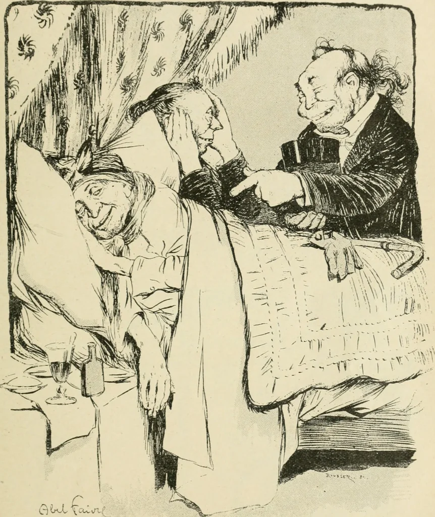 An illustration from Les maîtres humoristes, les meilleurs dessins, les meilleures legendes, 1905, leaf 120