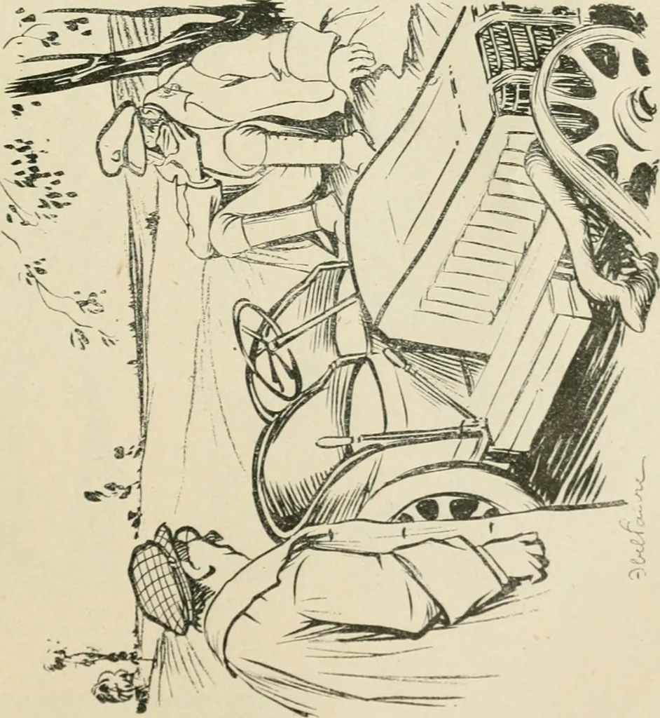 An illustration from Les maîtres humoristes, les meilleurs dessins, les meilleures legendes, 1905, leaf 122