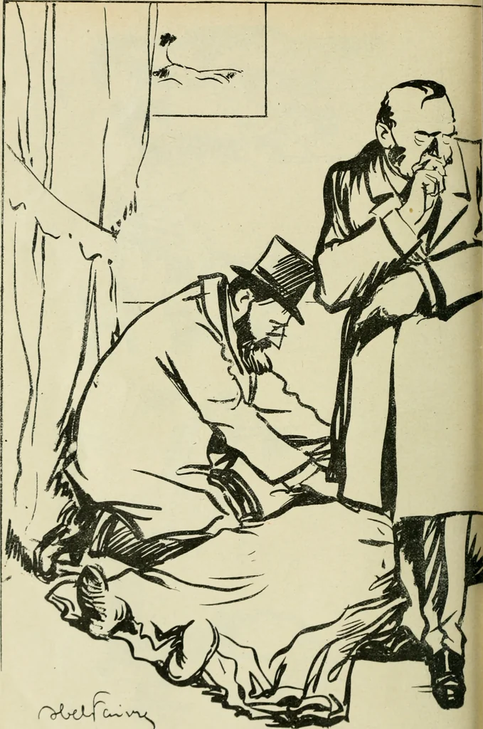 An illustration from Les maîtres humoristes, les meilleurs dessins, les meilleures legendes, 1905, leaf 127