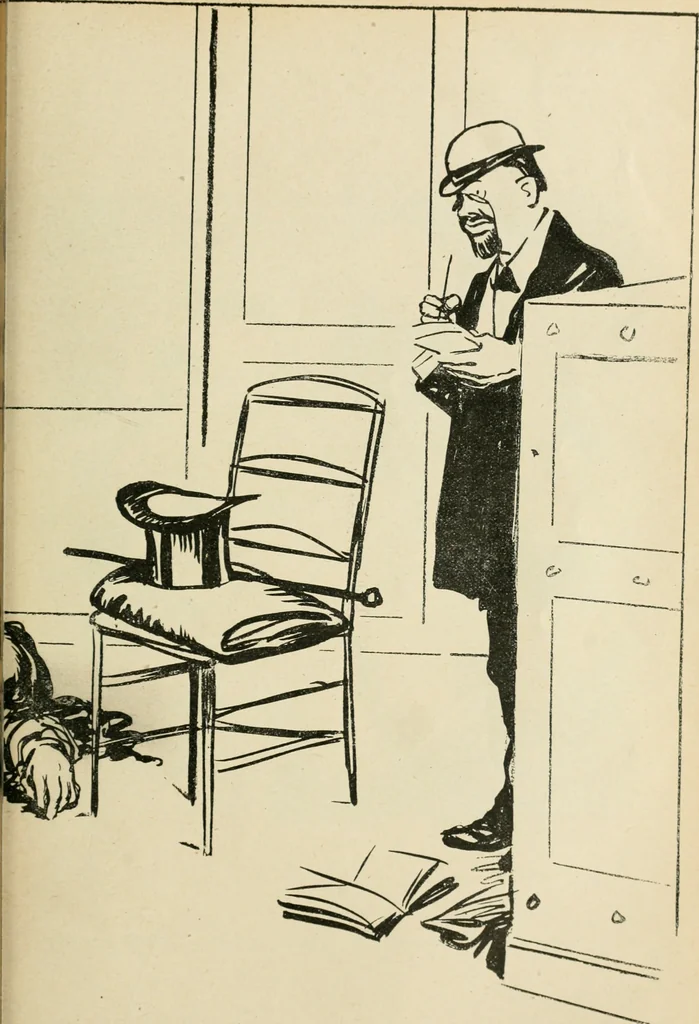 An illustration from Les maîtres humoristes, les meilleurs dessins, les meilleures legendes, 1905, leaf 128