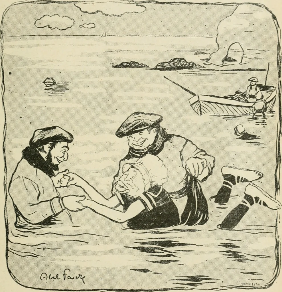 An illustration from Les maîtres humoristes, les meilleurs dessins, les meilleures legendes, 1905, leaf 134