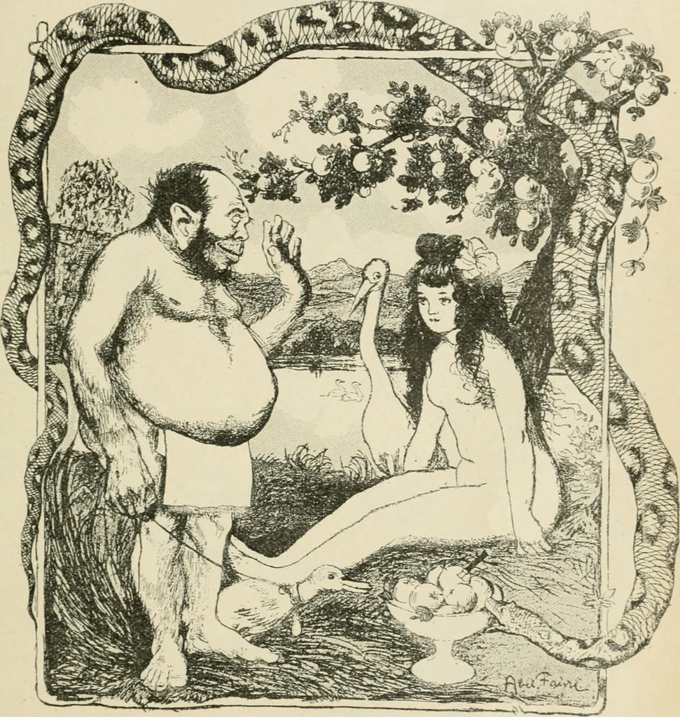 An illustration from Les maîtres humoristes, les meilleurs dessins, les meilleures legendes, 1905, leaf 136