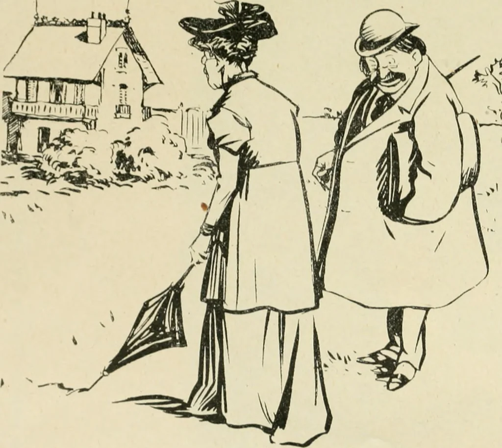 An illustration from Les maîtres humoristes, les meilleurs dessins, les meilleures legendes, 1905, leaf 138