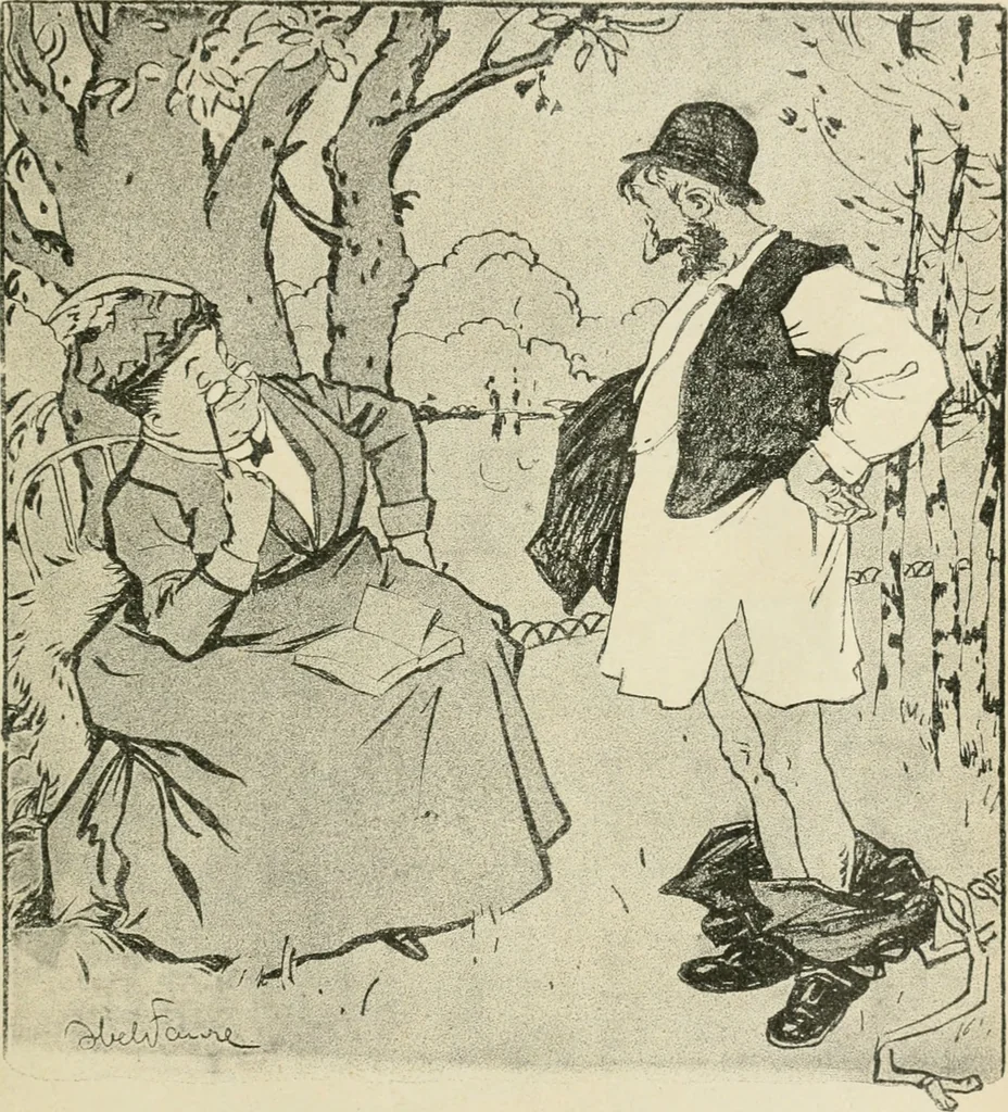 An illustration from Les maîtres humoristes, les meilleurs dessins, les meilleures legendes, 1905, leaf 144