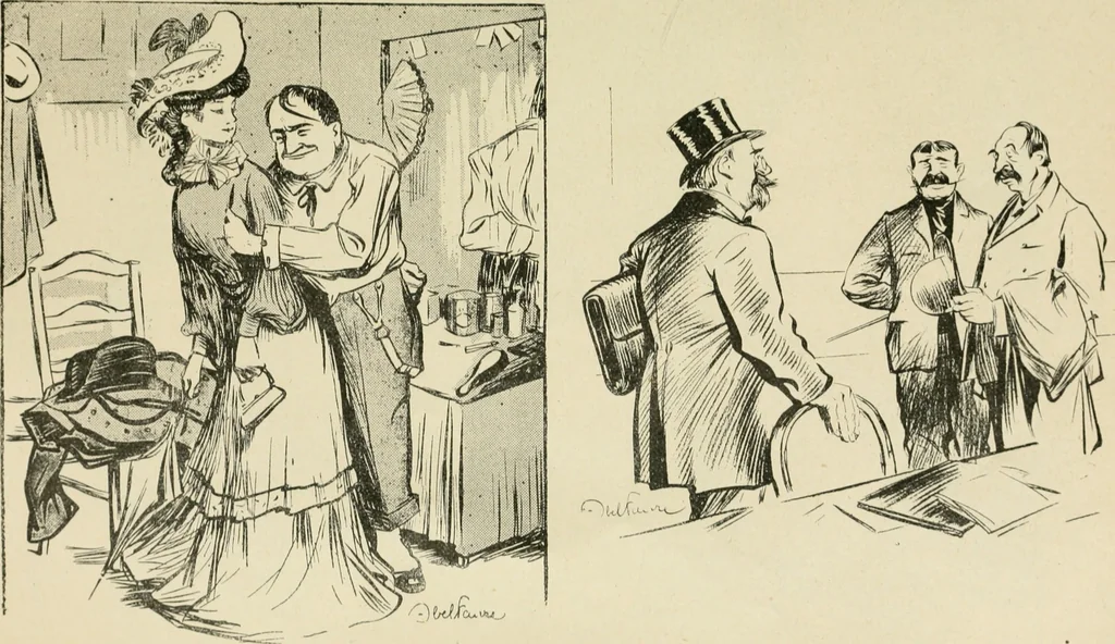 An illustration from Les maîtres humoristes, les meilleurs dessins, les meilleures legendes, 1905, leaf 146